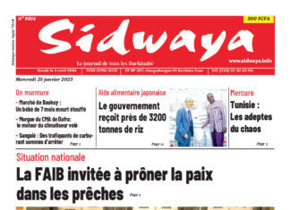 Une Sidwaya du 25/01/2023