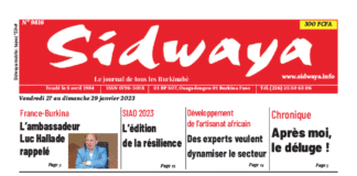 Une Sidwaya du 27 au 29-01-2023
