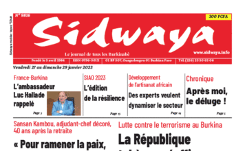 Une Sidwaya du 27 au 29-01-2023