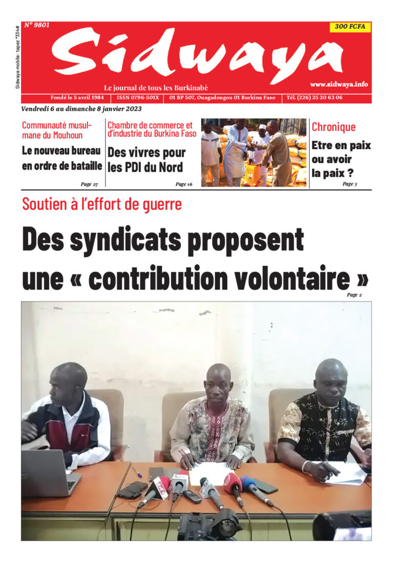Une du 6/01/2023