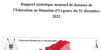 Education : plus de 6000 établissements fermés en fin décembre 2022 en raison de la crise sécuritaire