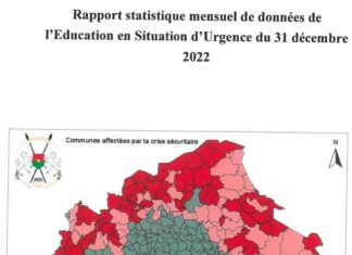 Education : plus de 6000 établissements fermés en fin décembre 2022 en raison de la crise sécuritaire