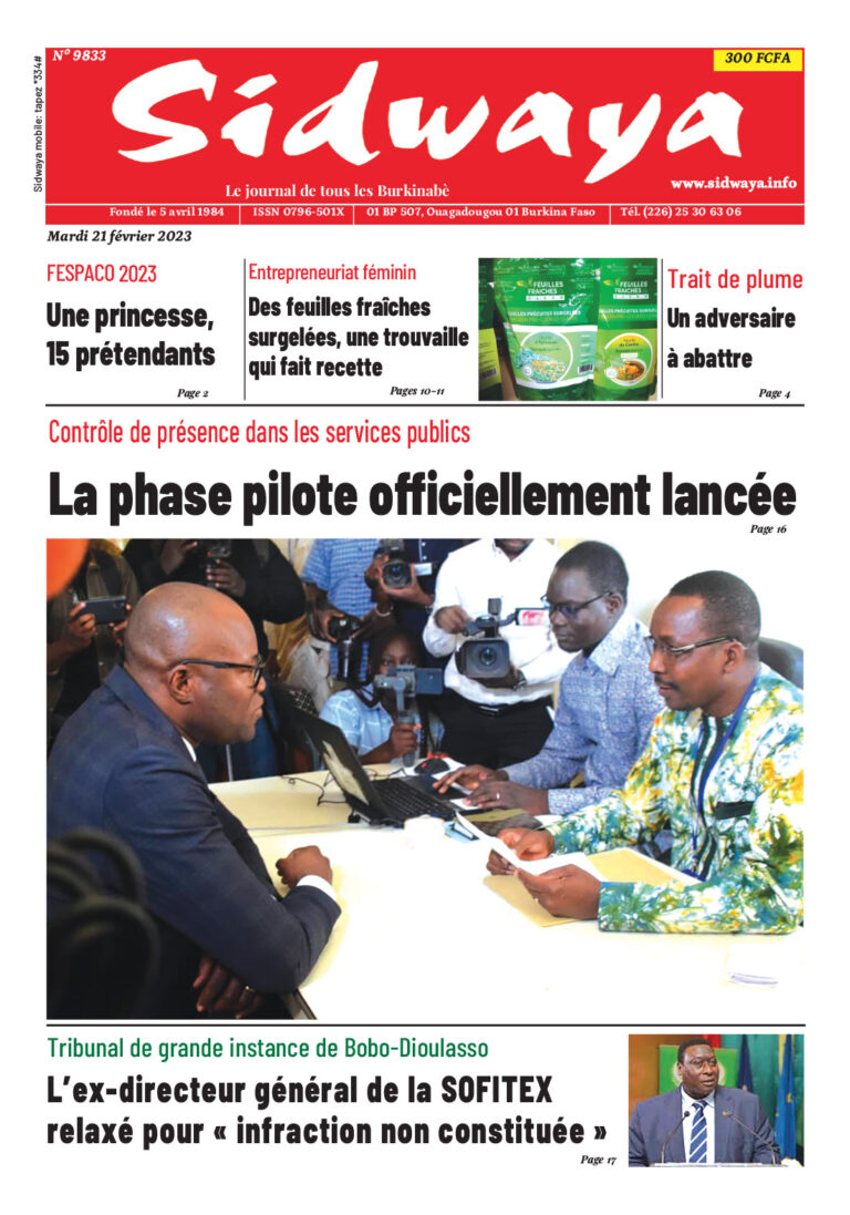 Une du 21-02-2023