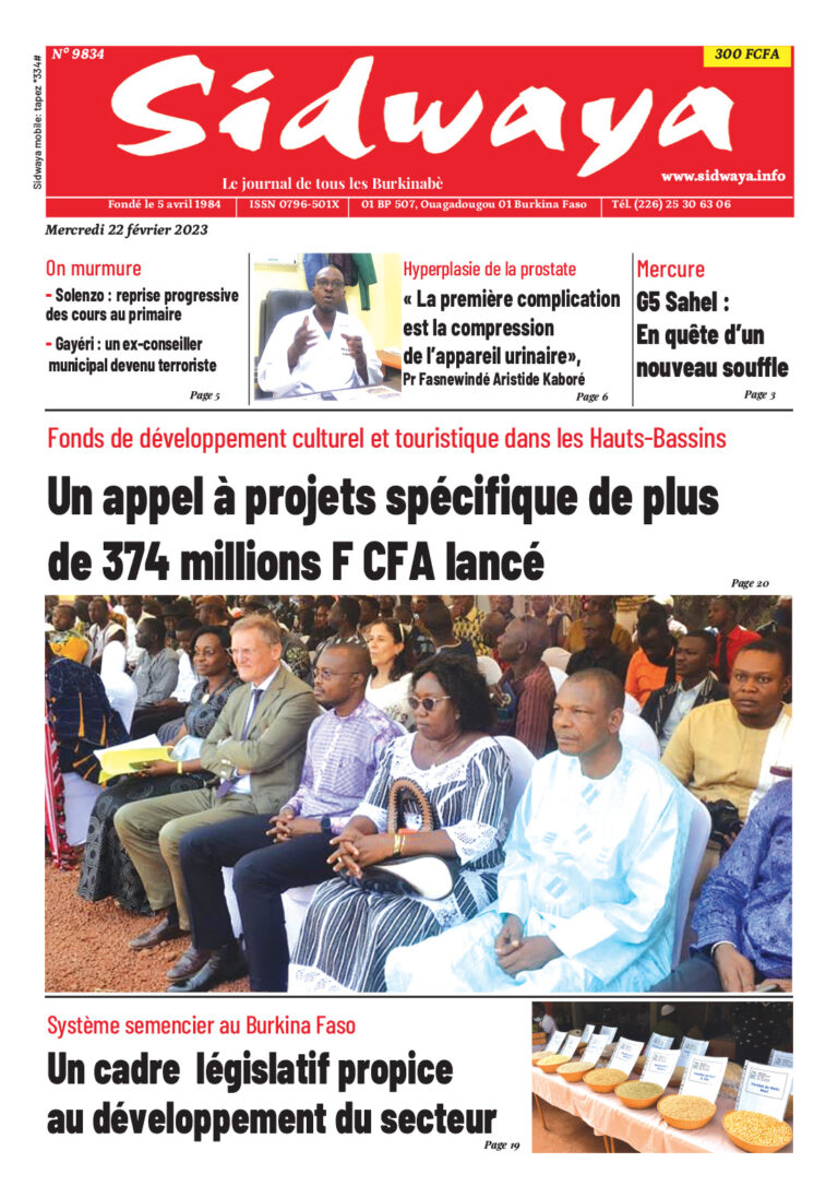 Une du 22-02-2023