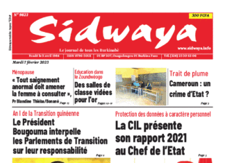Une Sidwaya du 07-02-2023
