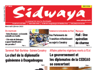 Une Sidwaya du 08-02-2023