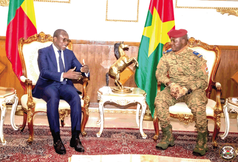 Présidence du Faso : le président Talon du Bénin en visite de travail
