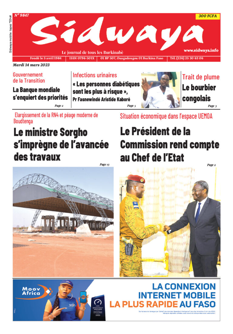 Une du 14-03-2023