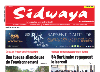 Une Sidwaya du 16-03-2023