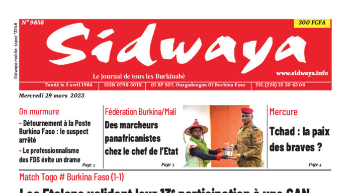 Une Sidwaya du 29-03-2023