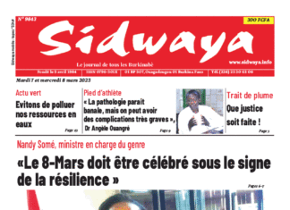 Une Sidwaya du 07 et 08-03-2023