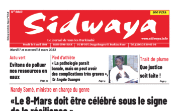 Une Sidwaya du 07 et 08-03-2023