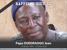 Nécrologie : Papa Jean Ouédraogo a tiré sa révérence, l’enterrement est prévu à Saponé le jeudi 16 mars 2023.