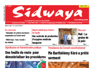 Une Sidwaya du 12-04-2023