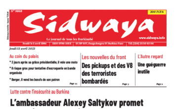Une Sidwaya du 13-04-2023