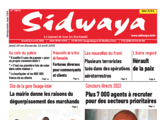 Une Sidwaya du 20 au 23-04-2023