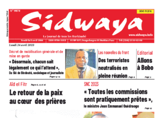 Une Sidwaya du 24-04-2023
