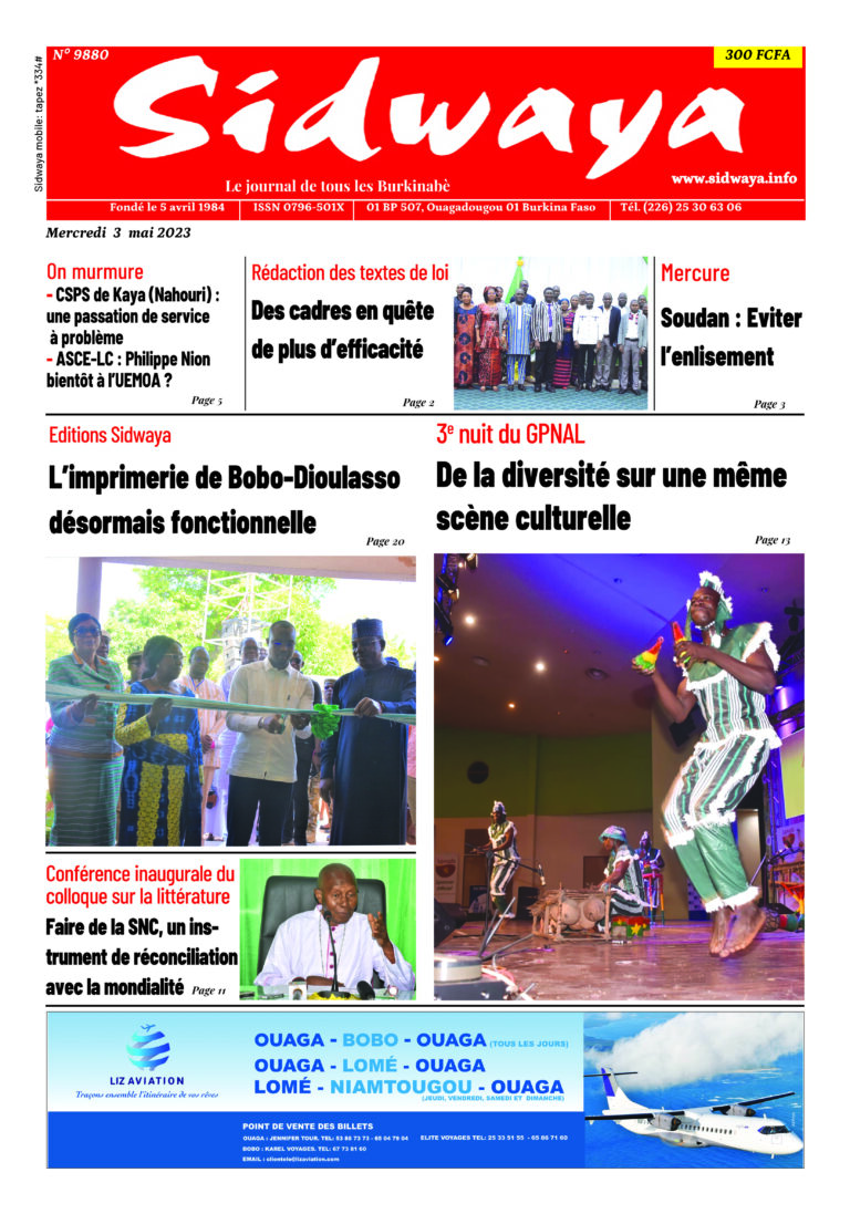Une Sidwaya du 03-05-2023