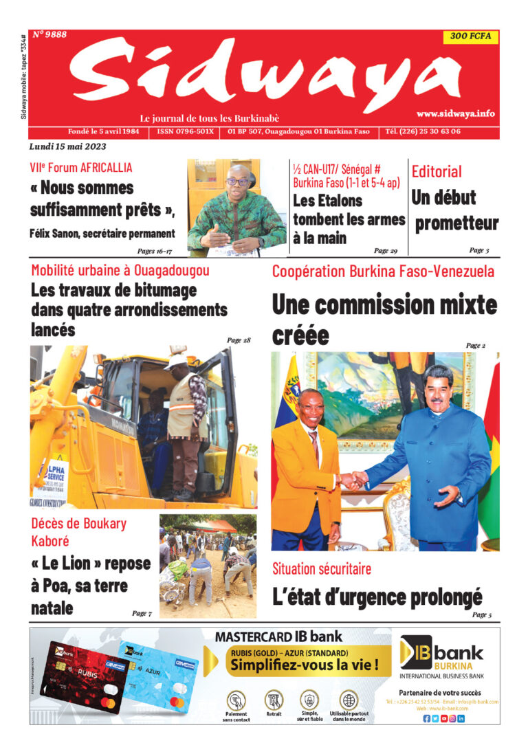 Une du 15-05-2023