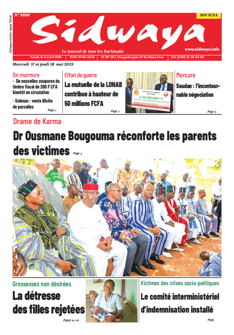 Une du 17-05-2023