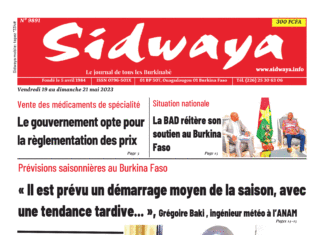 Une Sidwaya du 19-05-2023