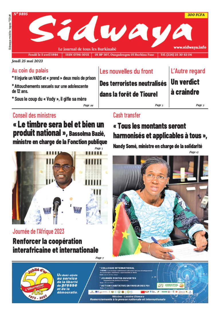 Une du 25-05-2023