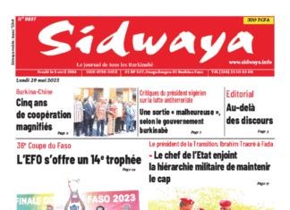 Une sidwaya du 29-05-2023