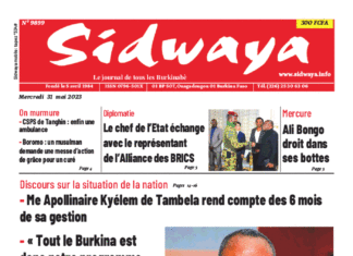 Une Sidwaya du 31-05-2023