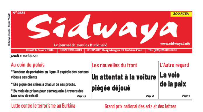 Une Sidwaya du 04-05-2023