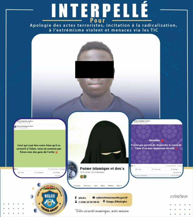 Cybercriminalité : L’administrateur d’une page Facebook interpellé pour apologie du terrorisme