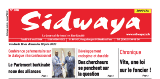 Une Sidwaya du 16 au 18-06-2023