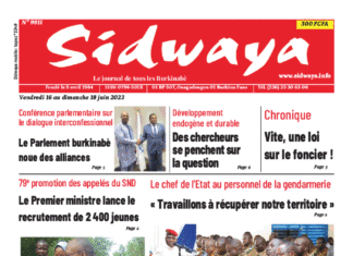 Une Sidwaya du 16 au 18-06-2023