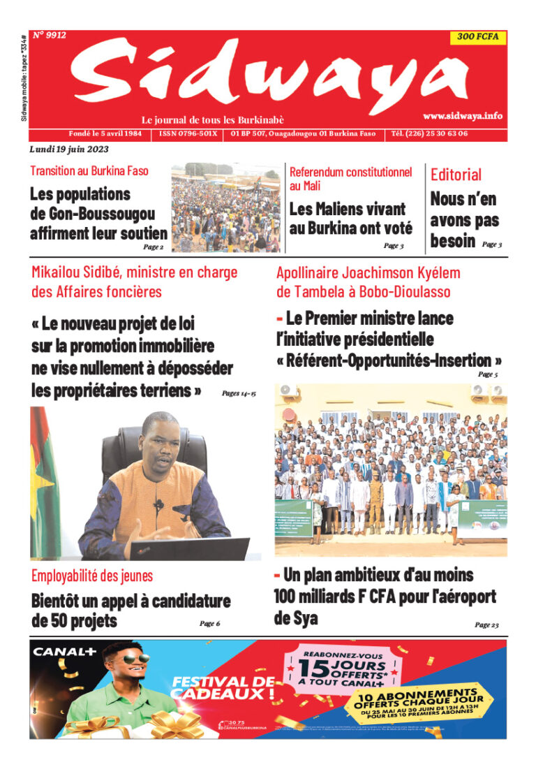 Une du 19-06-2023