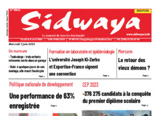 Une Sidwaya du 07-06-2023