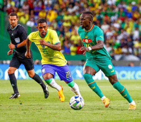 Football : le Sénégal bat le Brésil en match amical