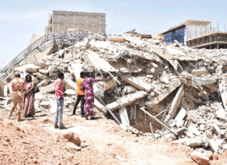 Zone d’activités commerciales et administratives: l’effondrement d’un immeuble fait deux morts