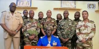 Coup d’Etat au Niger : Un groupe d’officiers se réclamant du CNSP annoncent sur la télévision nationale avoir pris le pouvoir