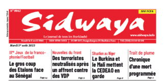 Une Sidwaya du 01-08-2023
