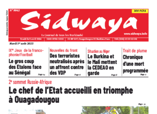 Une Sidwaya du 01-08-2023