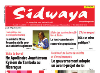 Une Sidwaya du 20-07-2023