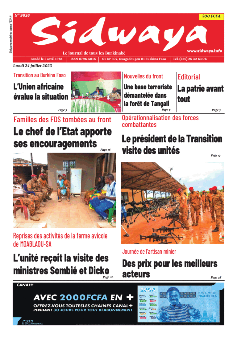 Une Sidwaya du 24-07-2023