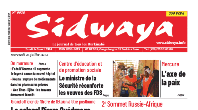 Une Sidwaya du 26-07-2023