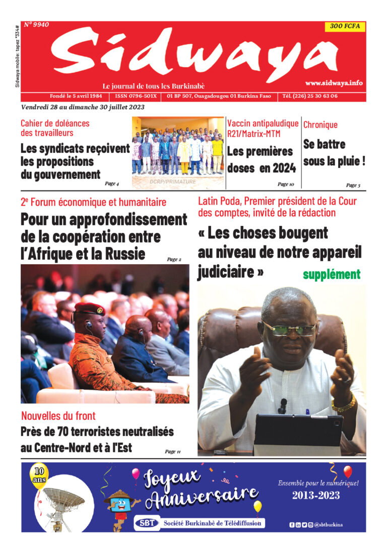 Une du 28-07-2023