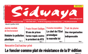 Une Sidwaya du 04-07-2023