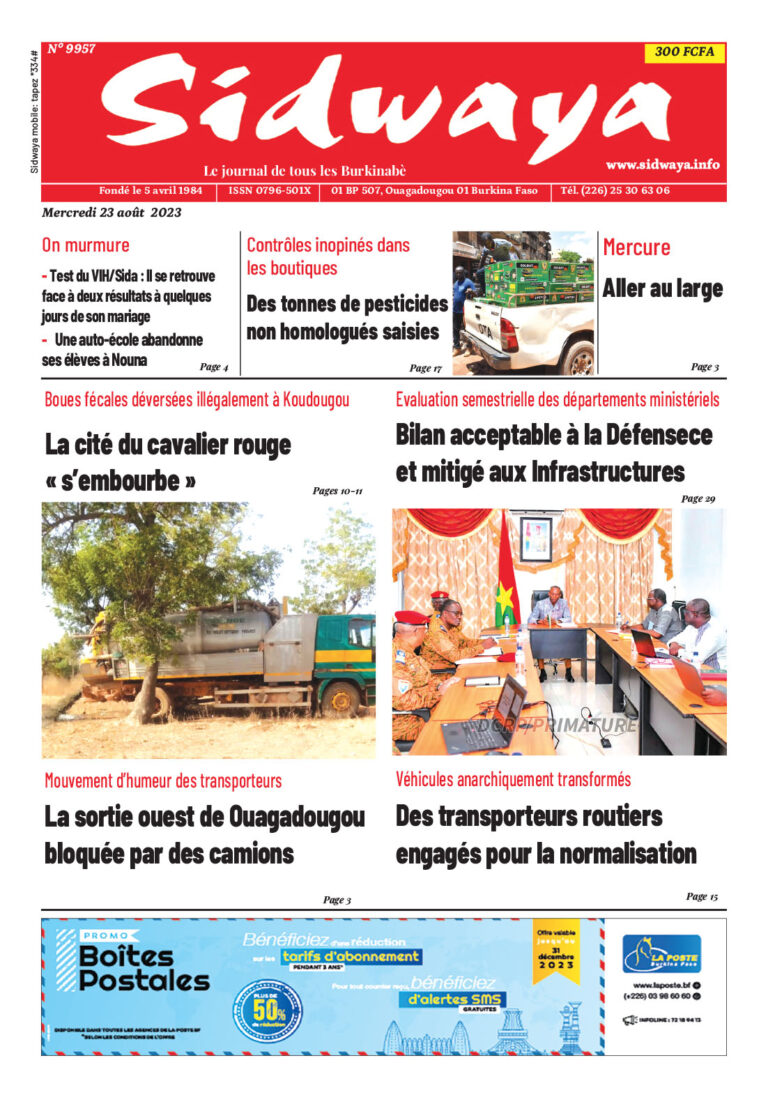 Une du 23-08-2023