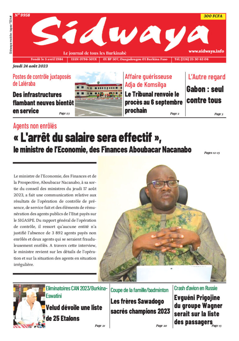 Une du 24-09-2023