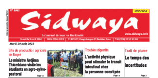 Une Sidwaya du 29-08-2023