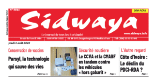 Une Sidwaya du 03-08-2023