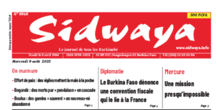 Une Sidwaya du 09-08-2023