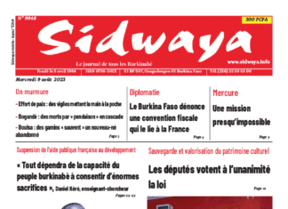 Une Sidwaya du 09-08-2023